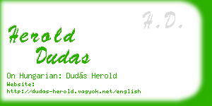 herold dudas business card